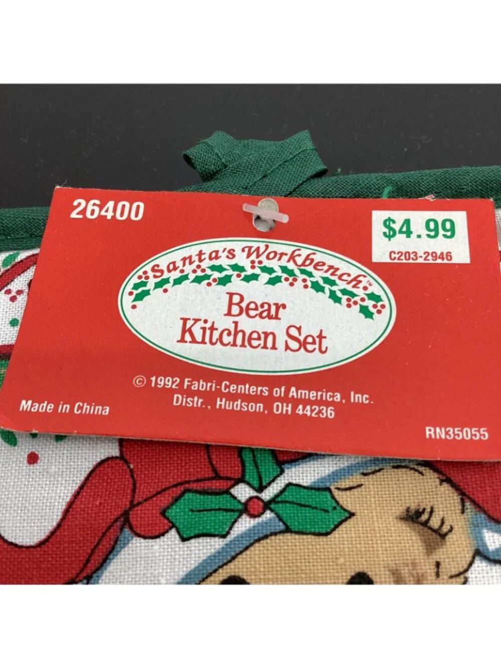 Vtg Set of 4 Holiday Christmas Sentiments Kitchen Towels & 3 Potholders 90s NWT!